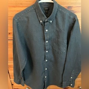 Men’s J. Crew Linen Shirt Blue M